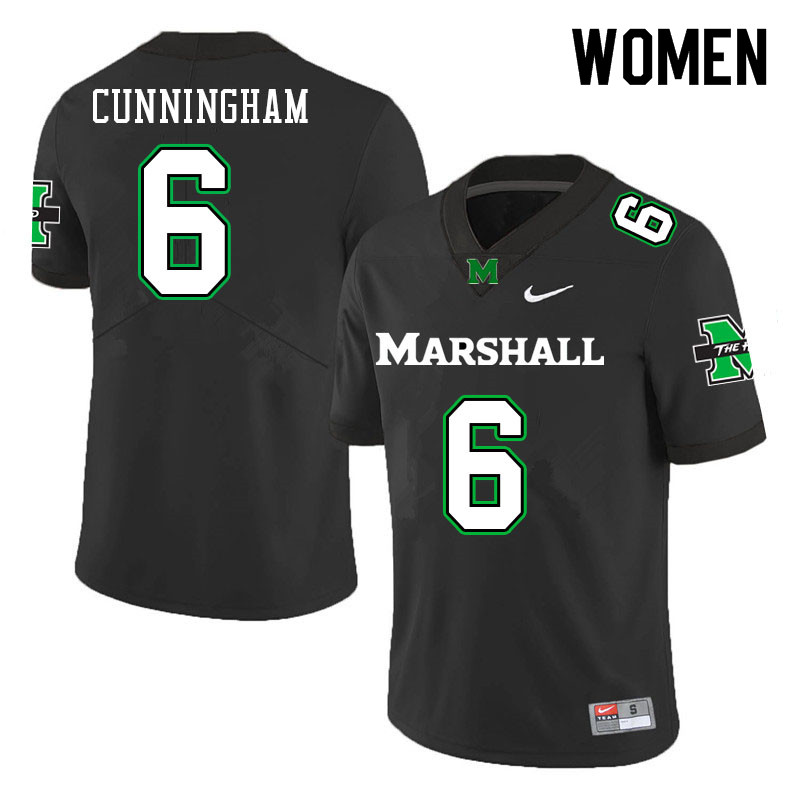 Women #6 Cade Cunningham Marshall Thundering Herd College Football Jerseys Sale-Black - Click Image to Close